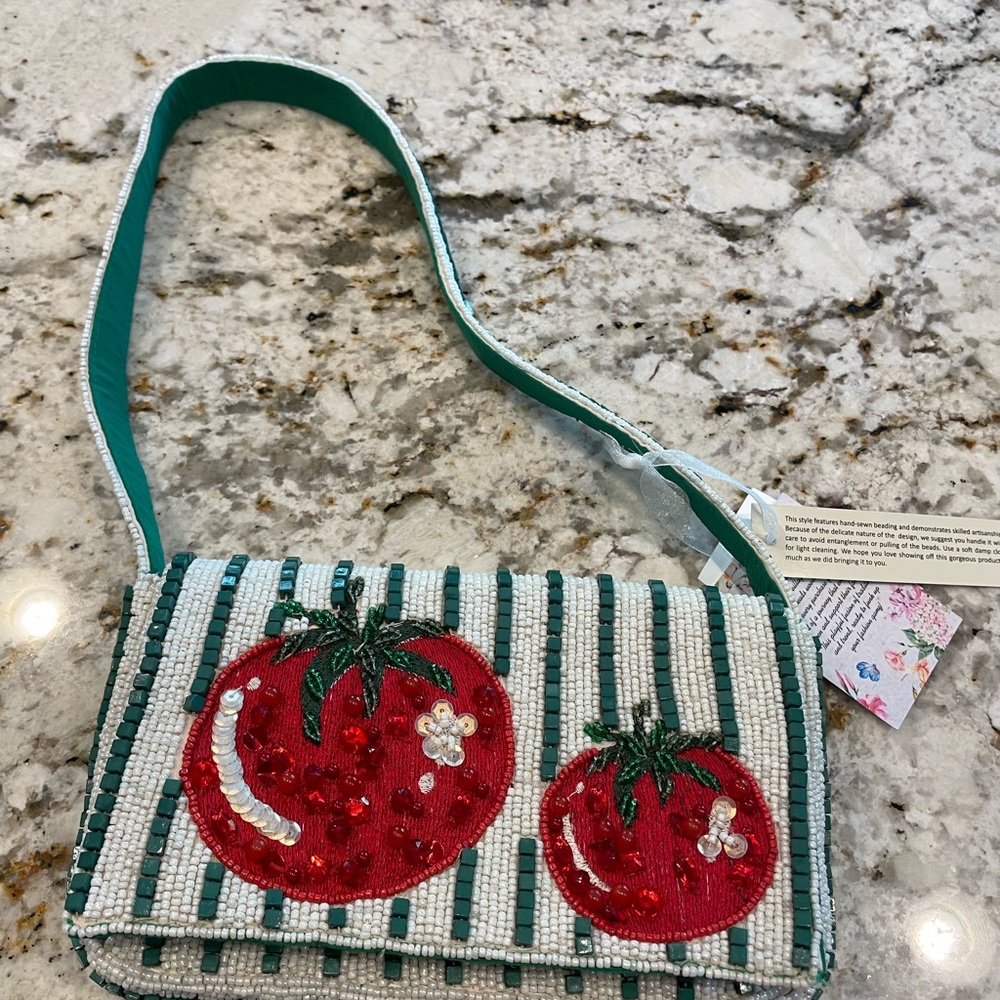 Viral TikTok Tomato Beaded Bag NWT TJ Maxx Marshalls made in India